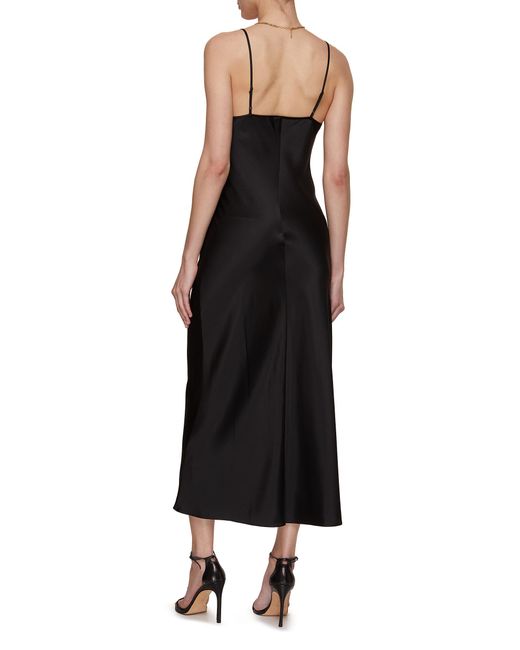 Alexander Wang Slip Gown With Nameplate Chain in Black | Lyst
