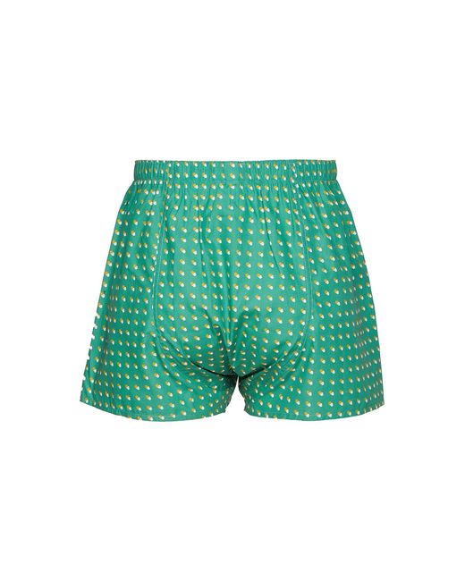 Sunspel Sun & Cloud Print Cotton Boxer Shorts in Green for Men | Lyst