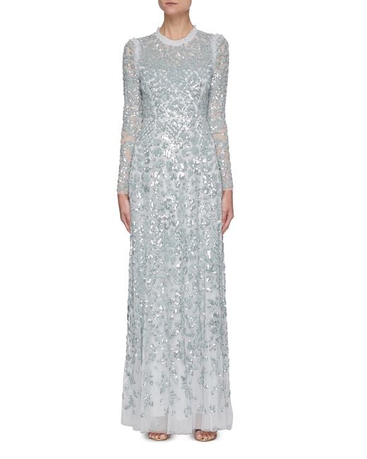Needle and thread silver cheap dress