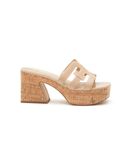 Sam Edelman 'dev' 85 Double E Leather Cork Platform Sandals in Pink Lyst