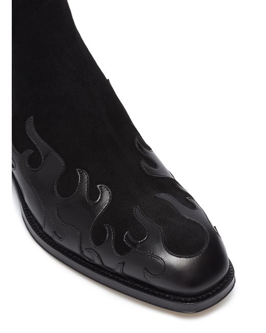 alexander mcqueen flame boots