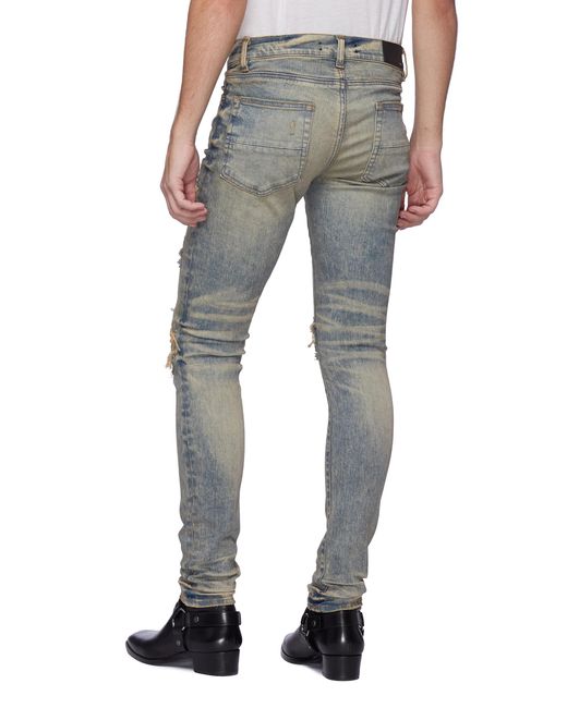 mx1' Bandana Patch Ripped Skinny Jeans 