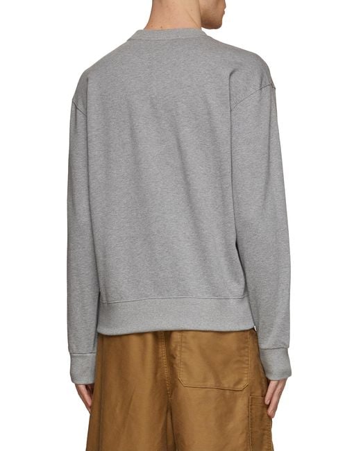 KENZO Embroidered Crewneck Sweatshirt in Gray for Men | Lyst