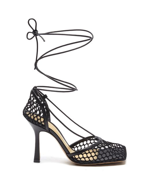 fishnet heel shoes