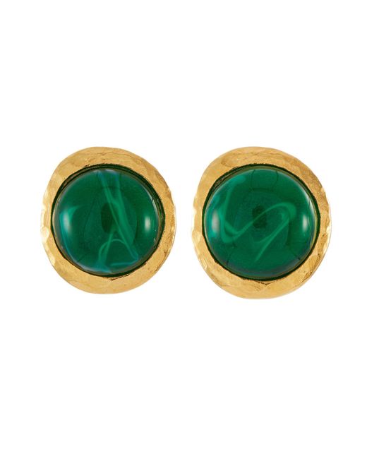 Kenneth Jay Lane Green Emerald Stud Earrings Women Accessories Fashion Jewellery Earrings Emerald Stud Earrings