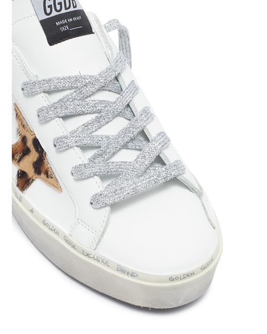 golden goose glitter leopard sneakers