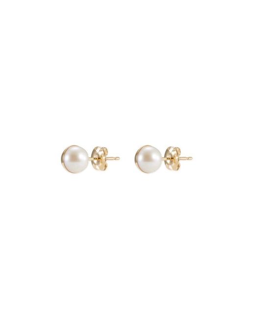Tasaki Pearl 18k Yellow Gold Cap Stud 
