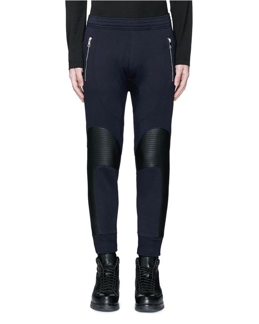 Faux leather jogging pants men Men's faux leather jackets are reinvented with the latest trends. Classic pieces in black or brown continue to be essential in any closet. Embrace new fashion prints and casual fits.