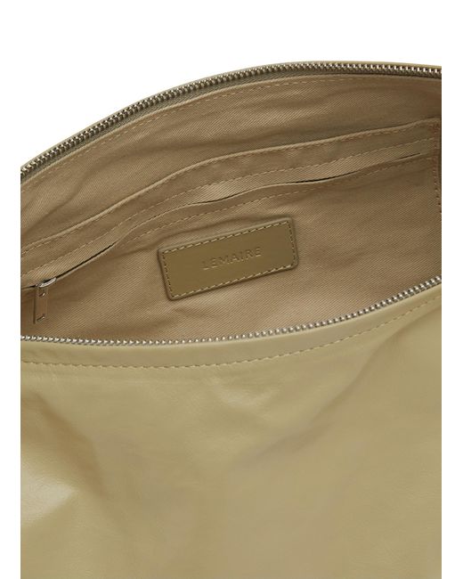 Lemaire Medium Soft Croissant Leather Bag in Metallic | Lyst