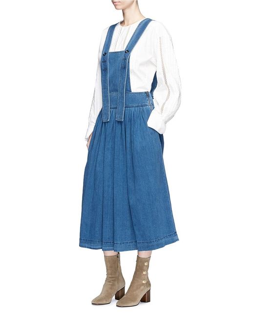 Small 90s Denim Holiday Pinafore Dress – Flying Apple Vintage