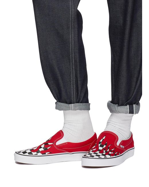 Checkered Flame Slip Ons on Sale | www.c1cu.com