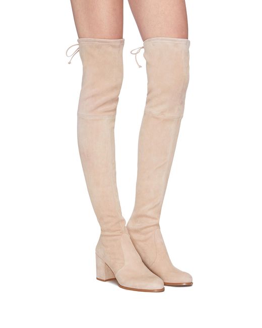 stuart weitzman pink suede boots