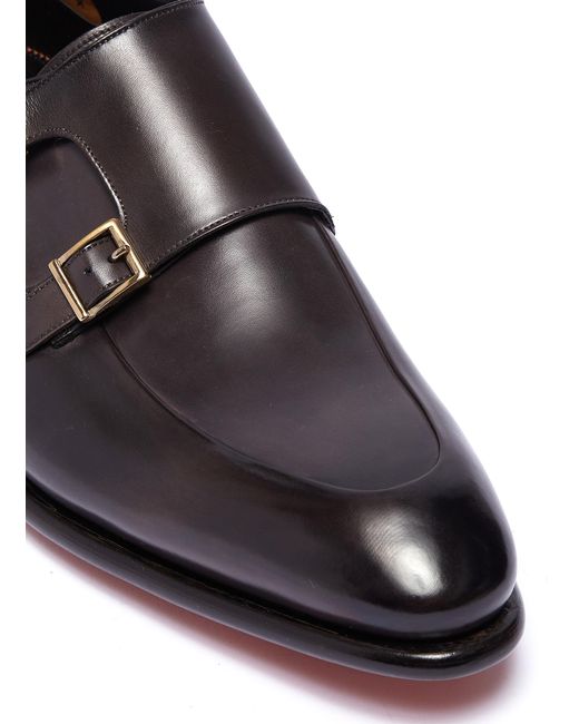 santoni monk strap