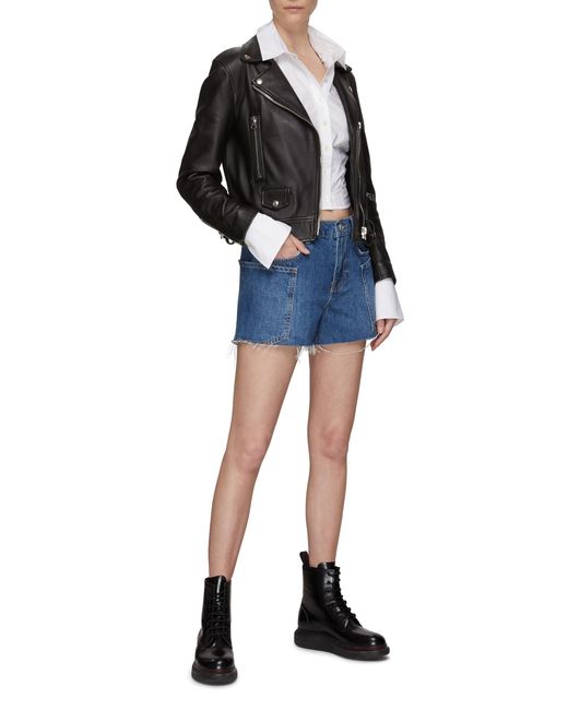 Raw Hem Denim Shorts 