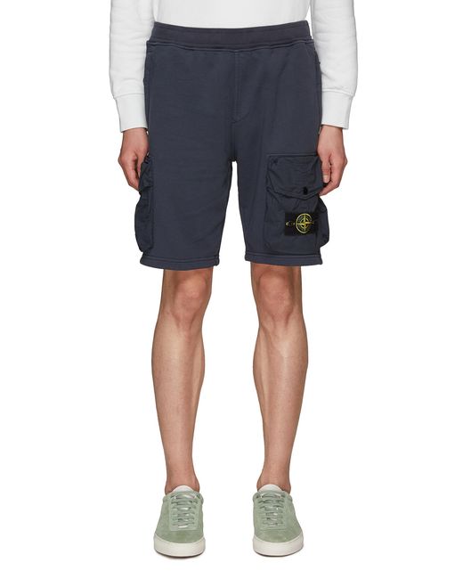 fleece cargo shorts mens