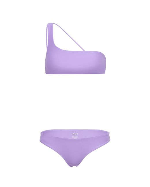 JADE Swim Synthetic 'apex' Oneshoulder Swimsuit Top & 'lure' Full