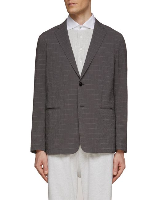 Theory Synthetic 'clinton' Single Breasted Check Suit Jacket Men ...