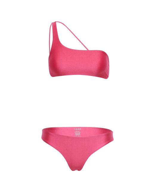 JADE Swim Synthetic 'apex' Oneshoulder Swimsuit Top & 'lure' Full