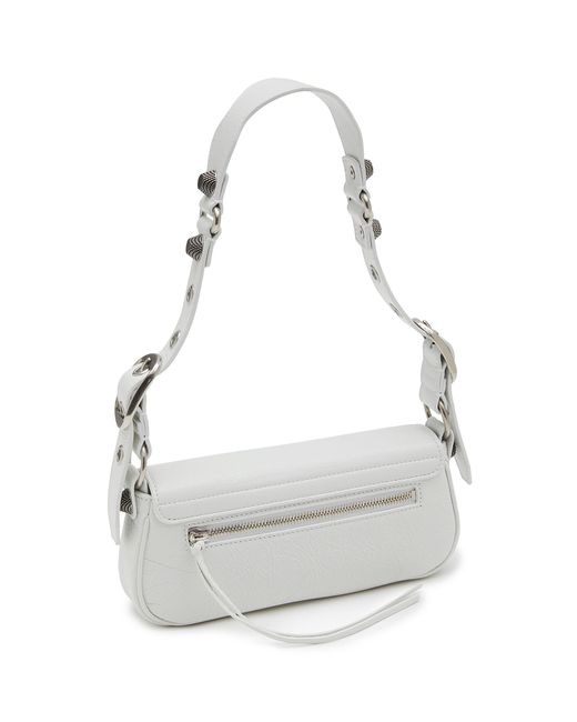 Balenciaga Le Cagole Xs Leather Duffle Bag in White | Lyst