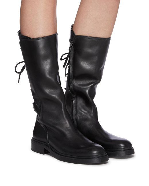 mid length flat boots