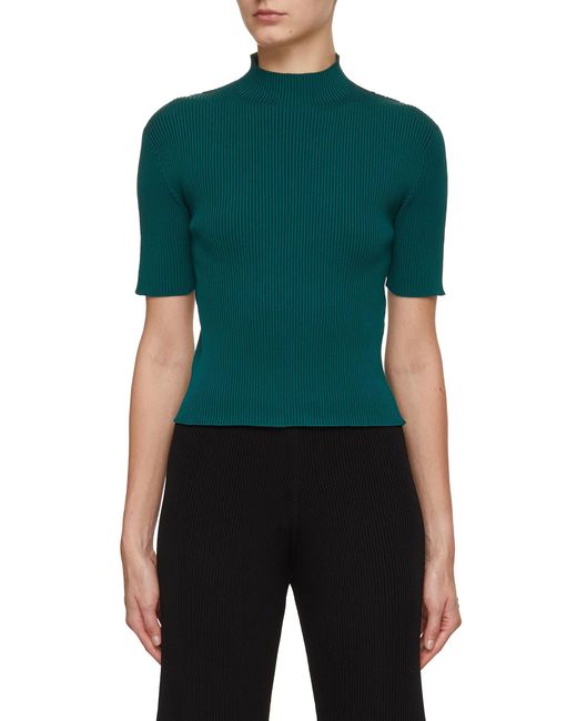 CFCL Portrait Short Sleeve Knit Top in Green | Lyst