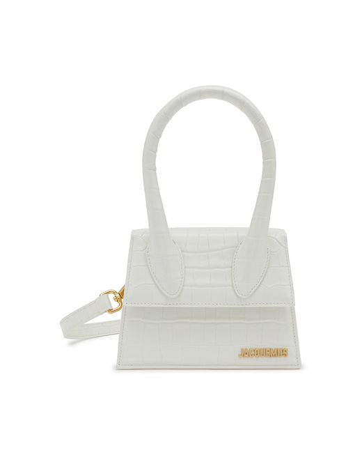 Jacquemus Medium Le Chiquito Leather Shoulder Bag in White | Lyst UK
