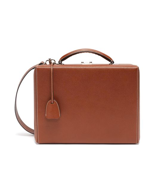 Mark Cross Multicolor Acorn 'grace Small Brief' In Leather Men Bags Briefcases 'grace Small Brief' In Leather for men