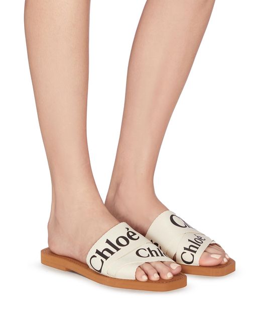 chloe canvas sandals