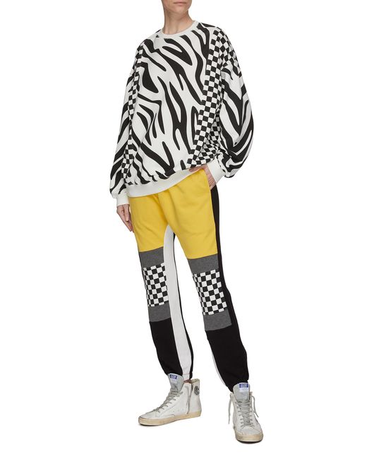 R13 Cotton Checker Knee Patchwork 