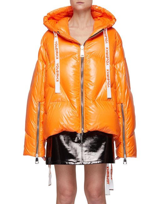 Khrisjoy Synthetic Puff Khris Iconic Shiny Nylon Puffer Jacket Women ...