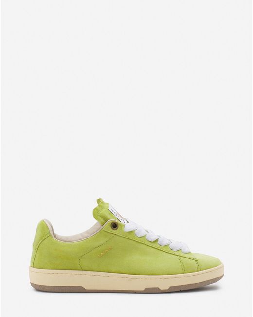 Lanvin Green Curb Lite Suede Sneakers for men