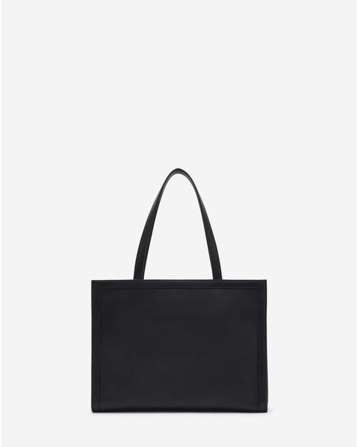 Lanvin Black Tenor Leather Tote Bag for men