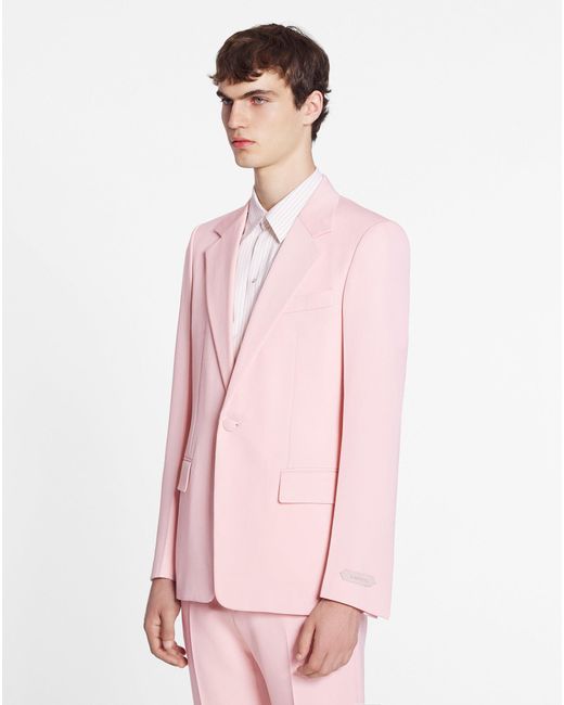 Lanvin Pink Single-breasted Suit Jacket for men