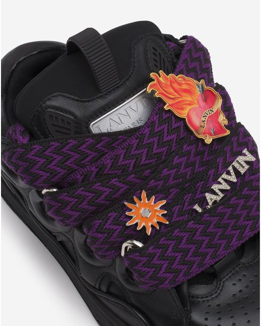 Lanvin Black X Future Curb 3.0 Leather Sneakers