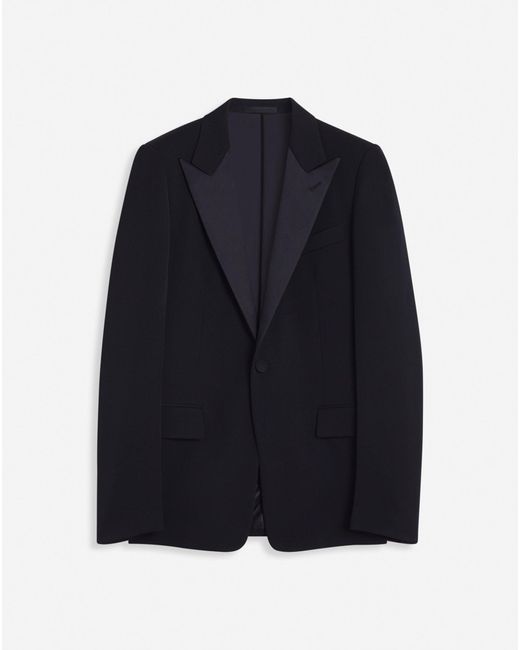 Lanvin Blue Satin Collar Tuxedo Jacket for men