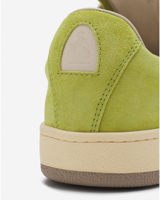 Lanvin Green Curb Lite Suede Sneakers for men