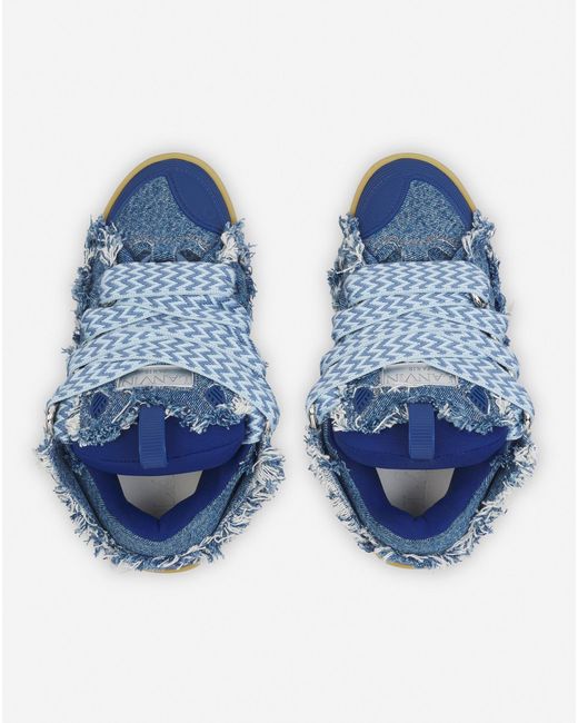 Lanvin Blue Curb Sneakers In Denim