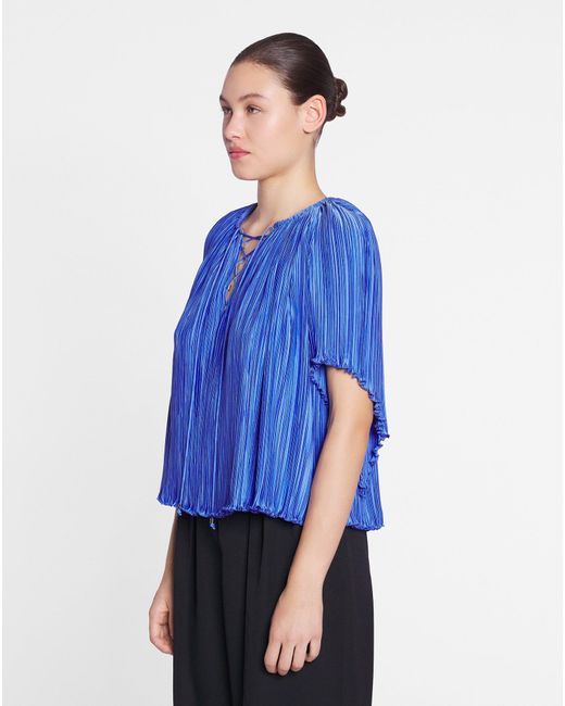 Lanvin Blue Short-sleeved Blouse