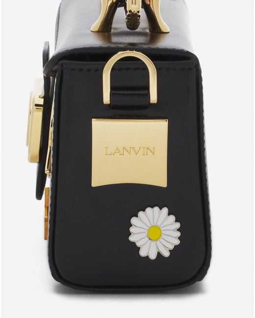 Lanvin White X Future Pencil Cat Nano Leather Bag With Pins