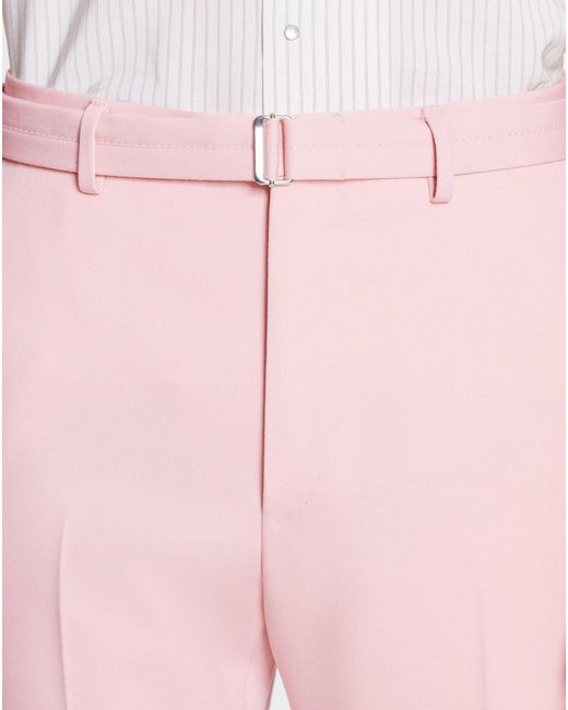 Lanvin Pink Fitted Tailored Pants for men