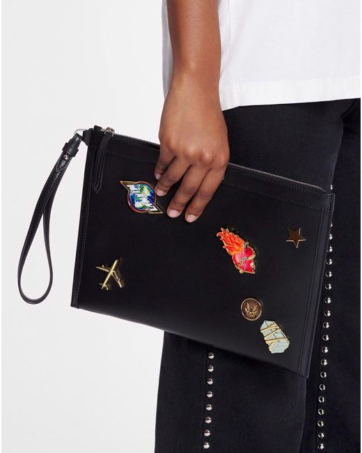 Lanvin Multicolor X Future Leather Clutch With Pins for men
