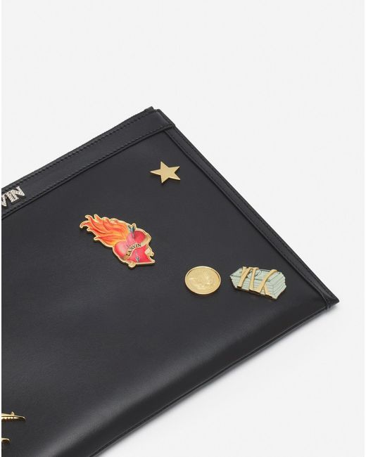 Lanvin Multicolor X Future Leather Clutch With Pins for men