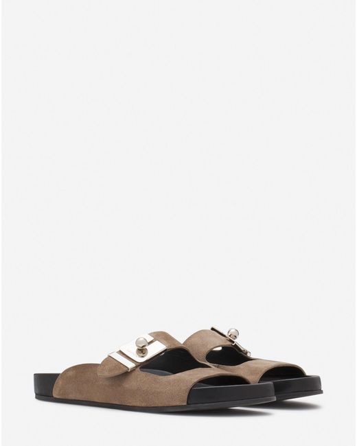 Lanvin Brown Tinkle Suede Sandals