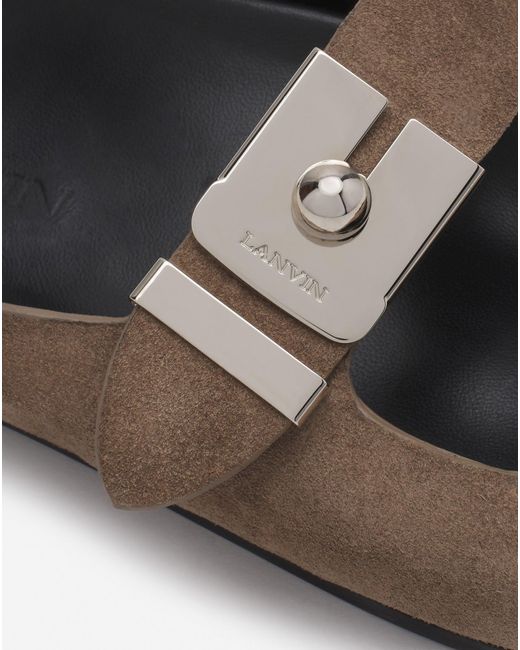 Lanvin Brown Tinkle Suede Sandals