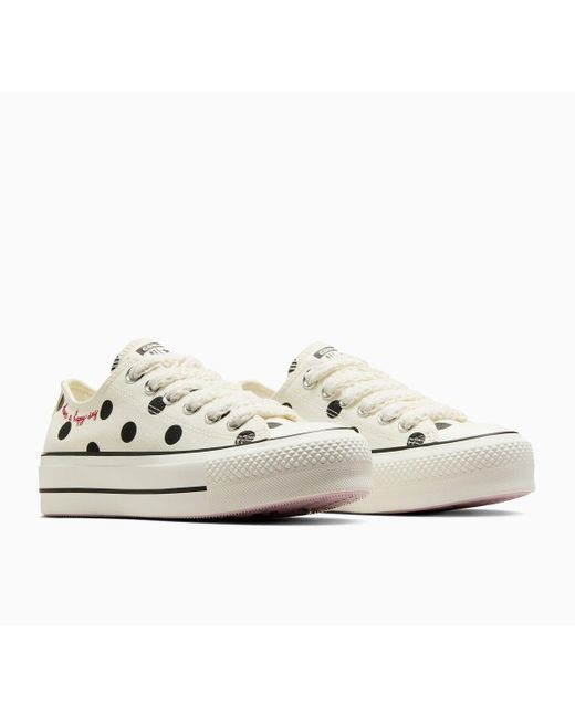 Zapatillas deportives con lunares All Star Lift Ox Converse de color White