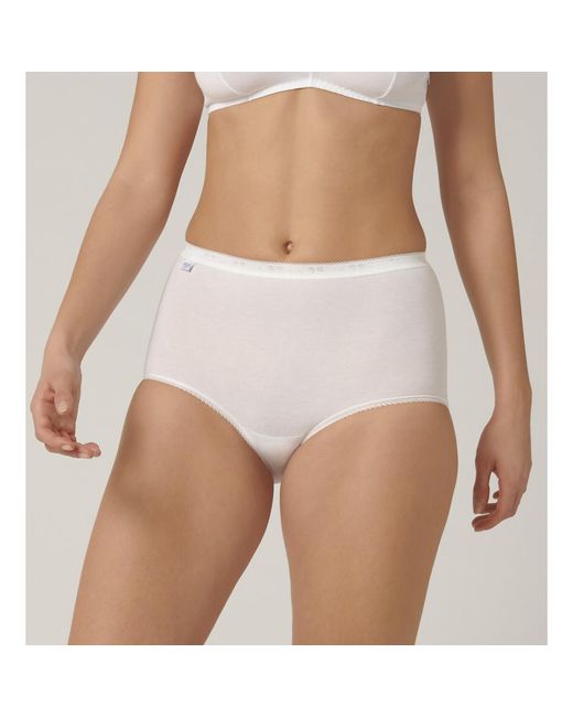 Lote De 6 Braguitas Básicas Maxi (4+2 Gratis) Talla. Color Sloggi de color White