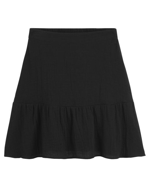 Minifalda de gasa de algodón LA REDOUTE de color Black
