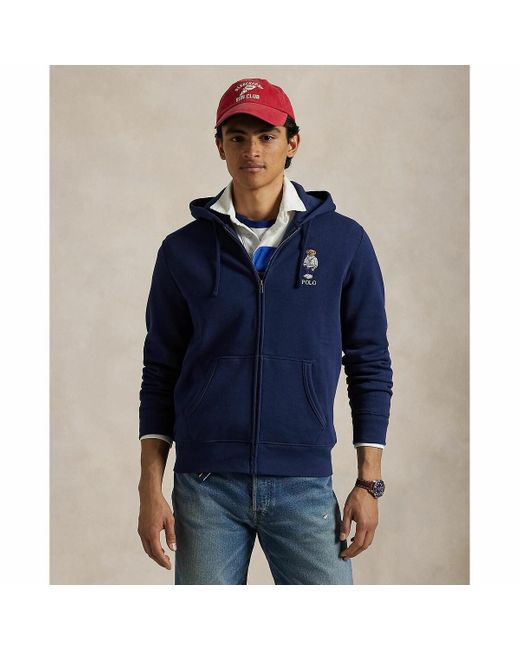 Sudadera con cremallera y capucha Fleece Polo Ralph Lauren de hombre de color Blue