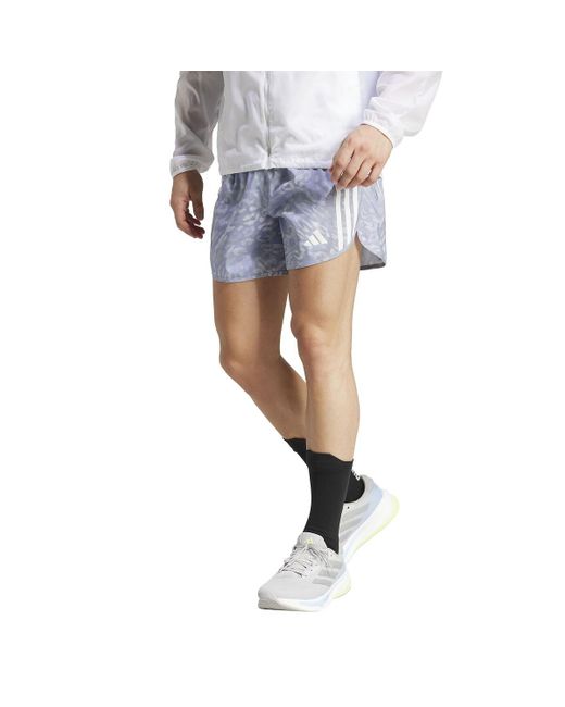 Pantalón corto con 3 bandas Own the Run Adidas Originals de hombre de color Blue
