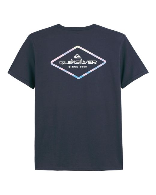 Camiseta de manga corta con logo en la espalda Quiksilver de hombre de color Blue